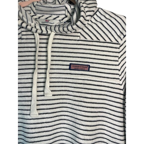VINEYARD VINES Striped Terry Hoodie Womens Size shep shirt Small Preppy - Picture 6 of 12
